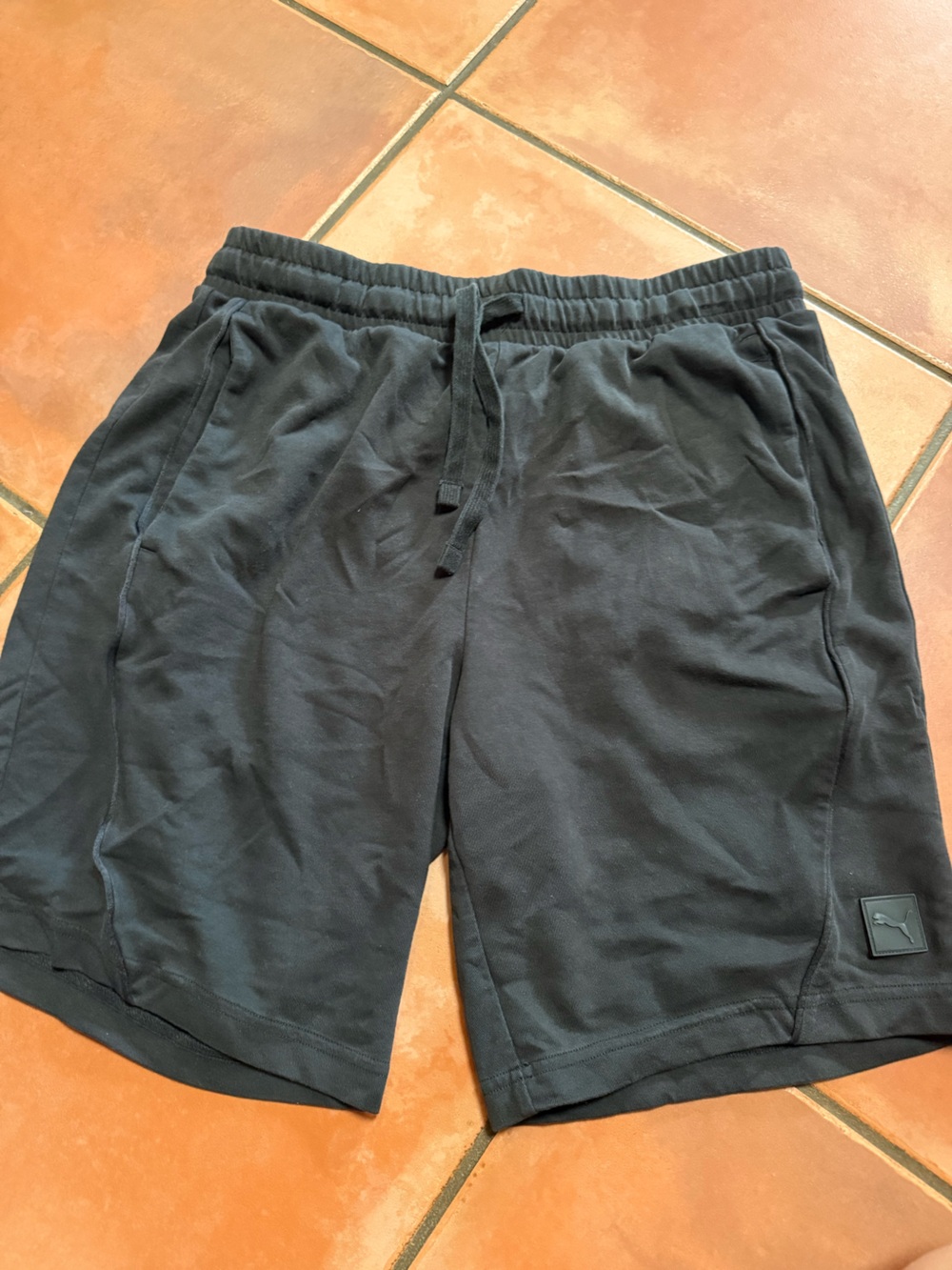 Puma Men's Black Elastic Waist Sweatpants